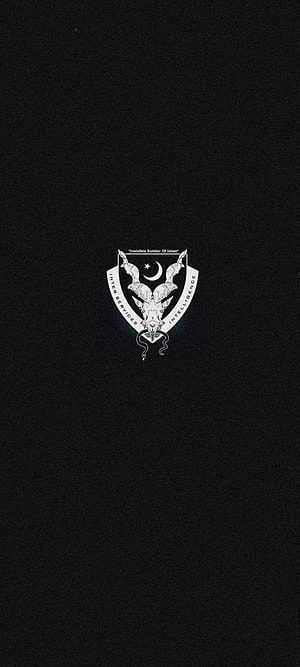 Pakistan ISI Markhor Emblem with Crescent Moon and Star on Black Background HD phone wallpaper