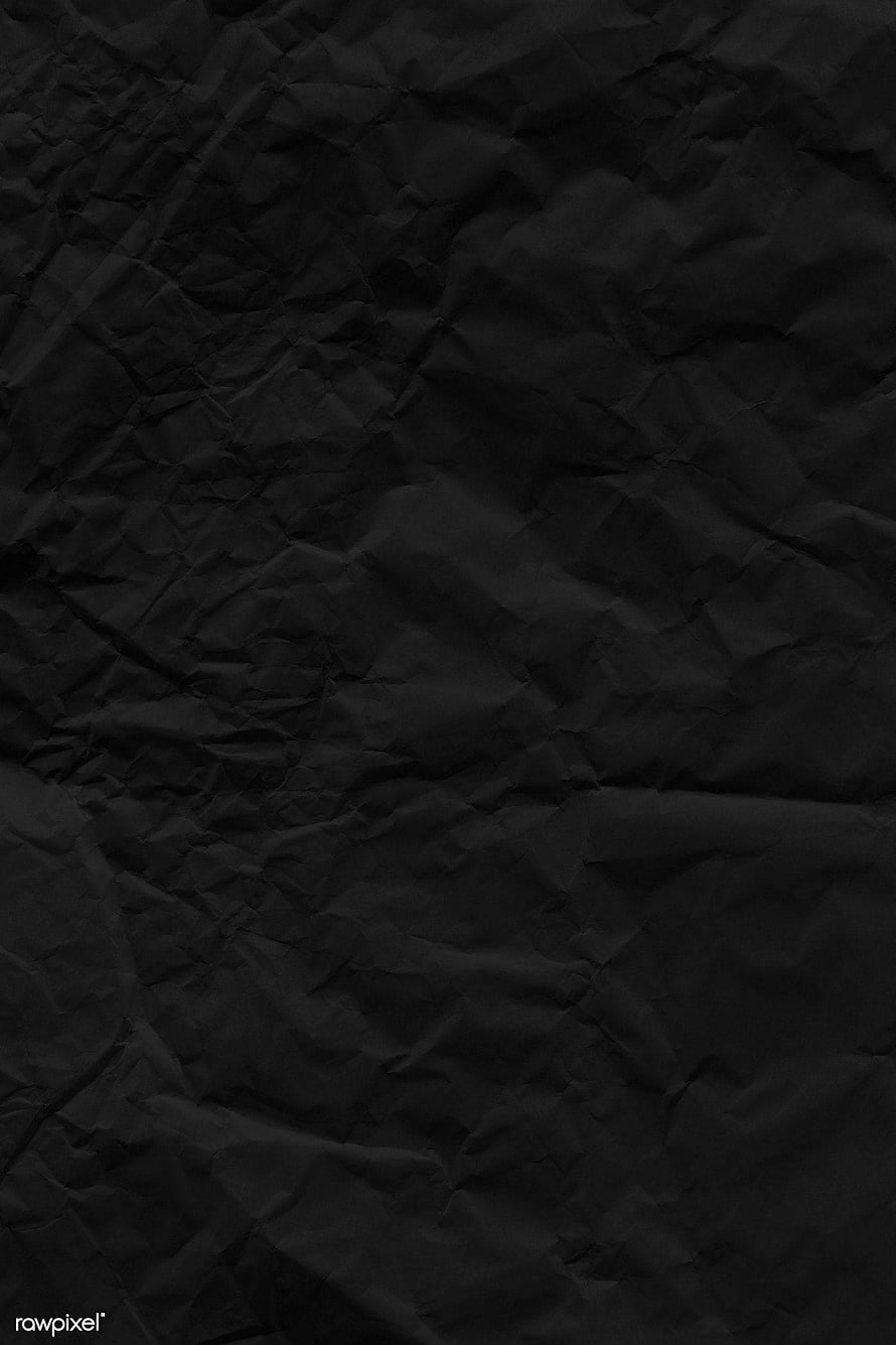 Dark crumpled paper texture with deep shadows and organic creases HD phone wallpaper