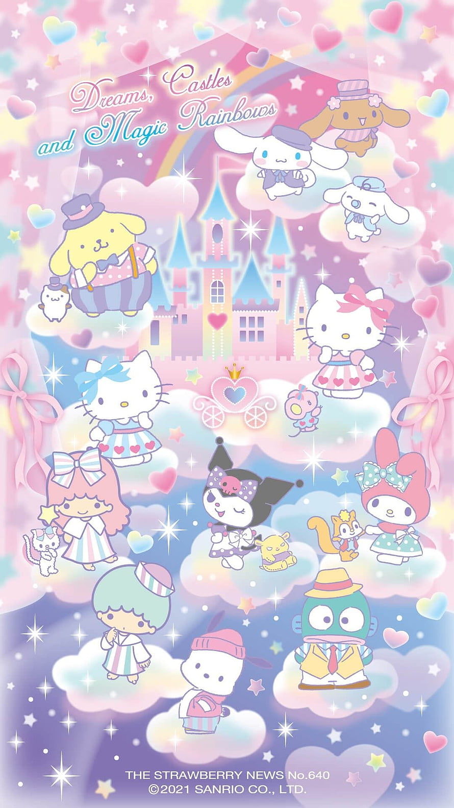 Sanrio Characters Dreams Castles and Magic Rainbows Wallpaper HD phone wallpaper