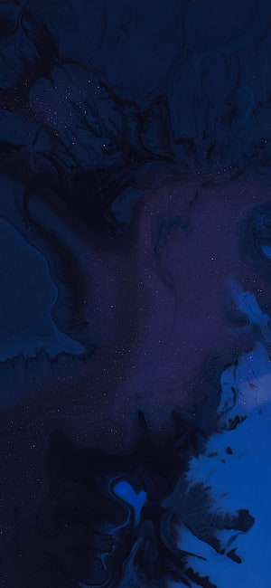 Abstract Dark Blue and Purple Galaxy Swirl with Glittering Stars HD phone wallpaper