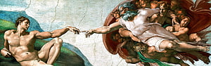 Michelangelo The Creation of Adam Sistine Chapel Fresco HD wallpaper