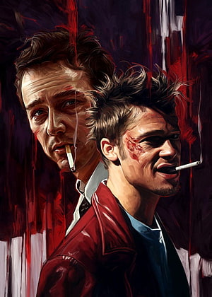 Breaking Bad Walter White and Jesse Pinkman Digital Art Wallpaper, Fight Club, fight club brad pitt HD phone wallpaper