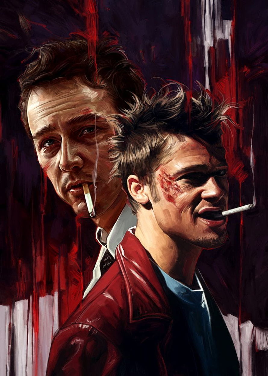 Breaking Bad Walter White and Jesse Pinkman Digital Art Wallpaper, Fight Club, fight club brad pitt HD phone wallpaper
