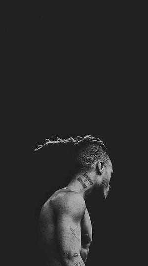 Xxxtentacion Black And White Portrait With Neck Tattoos And Dreadlocks HD phone wallpaper