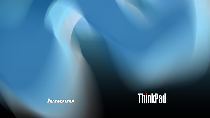 Lenovo ThinkPad Blue Abstract Wave Desktop Background HD wallpaper
