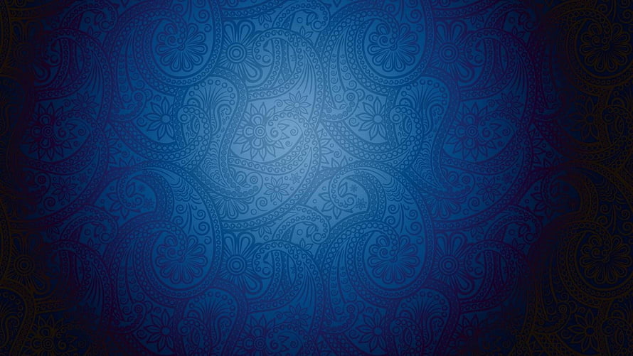 Modern Blue Batik Pattern with Intricate Floral Motifs and Ornamental Design HD wallpaper