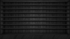 Dark Wood Bookshelf Background With Empty Shelves And Vertical Planks HD wallpaper