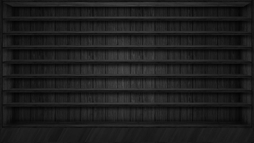 Dark Wood Bookshelf Background With Empty Shelves And Vertical Planks HD wallpaper