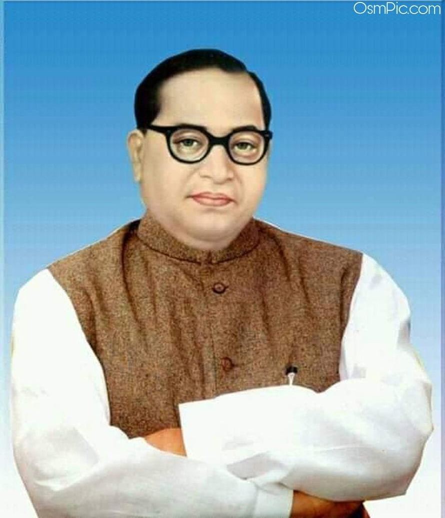 Dr. B. R. Ambedkar Portrait in Traditional Indian Attire with Round Glasses HD phone wallpaper